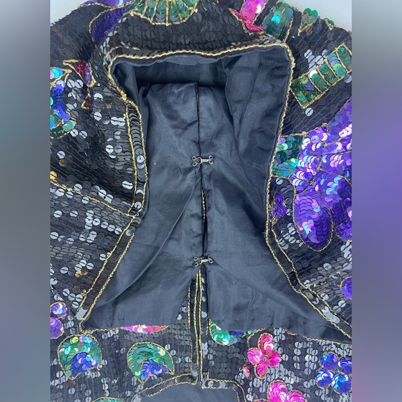 Jean for Joseph Le Bon Silk Lining Beaded Blazer N177-32 - Picture 6 of 7